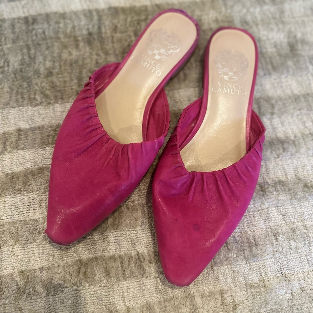 Vince Camuto leather Pink mule flat size 5.5